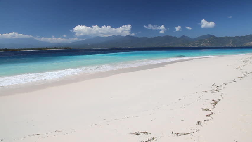 Free White Sand Stock Video Footage 1450 S Summertime Tropical Island White Sand Beach Gili Meno Lombok Indonesia
