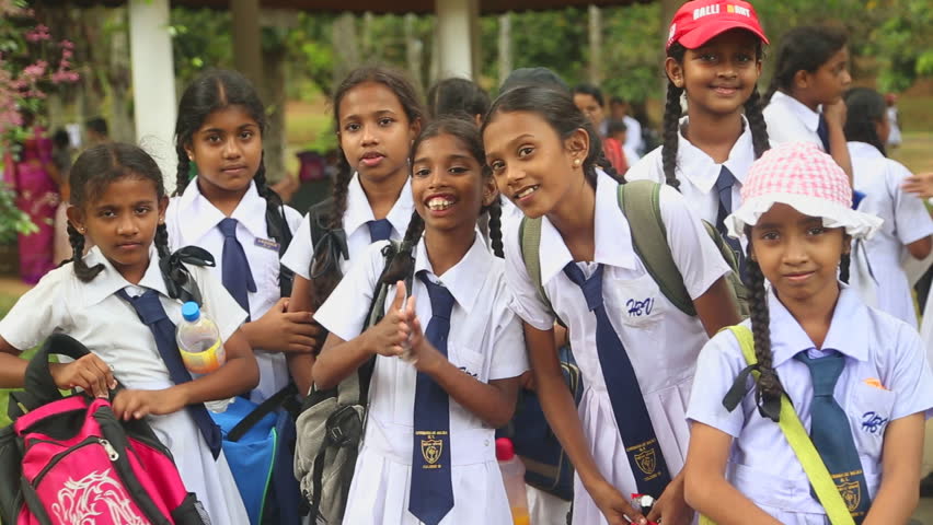 KANDY, SRI LANKA - FEBRUARY 2014: Portrait Of Sri Lankan Children In ...