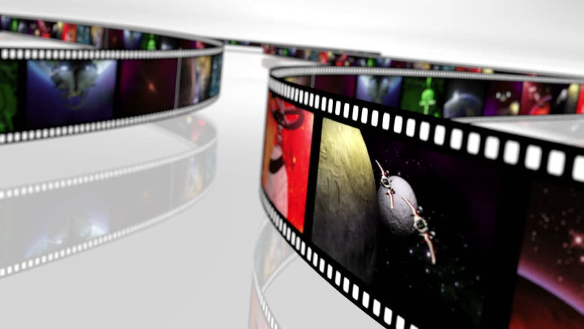 Animation Of A Reel Clip Space And Sci-fi. Seamless Loop. Stock Footage ...