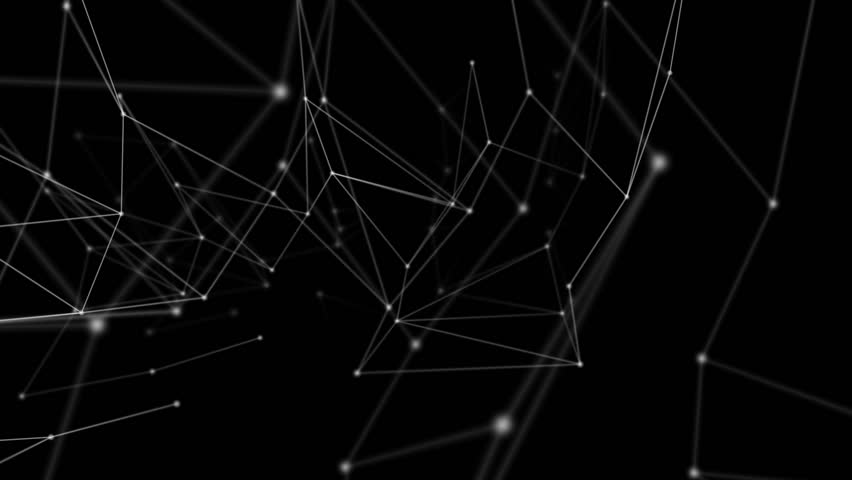 Beautiful Animation Of 3D Network Looping On A Black Background. Great ...