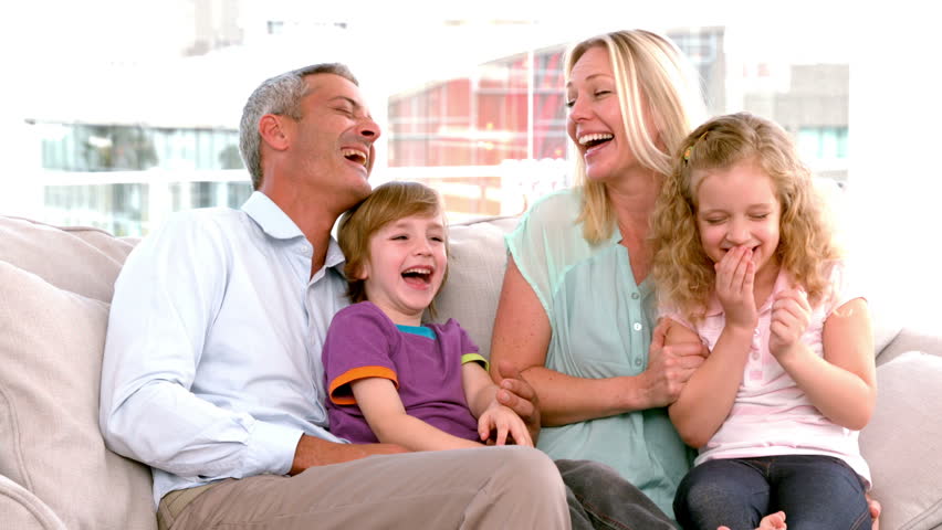 In Slow Motion Happy Family Stock Footage Video (100% Royalty ...