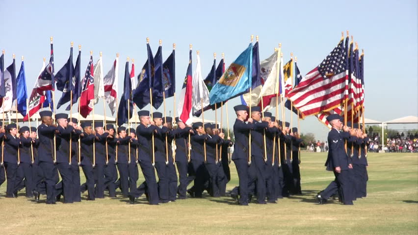 Video Of USAF Enlisted Basic Training Graduates Marching In Review ...